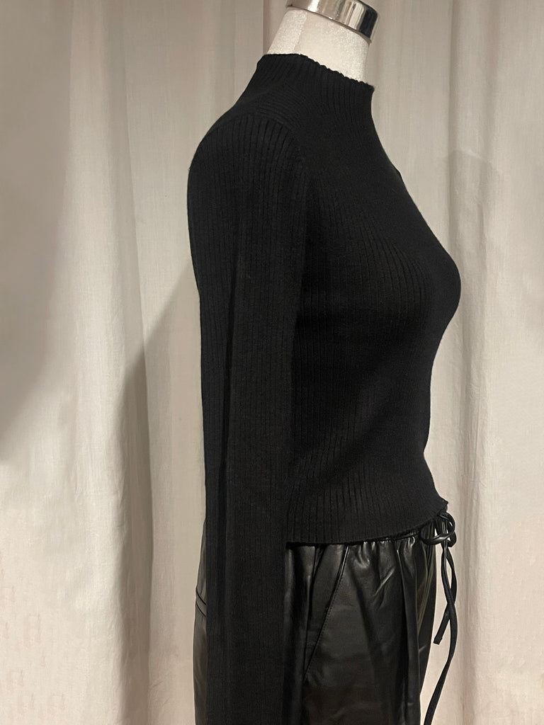 Not so Basic Mock Neck Top - Black