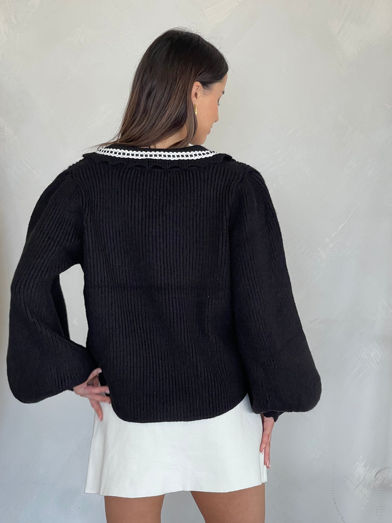 The Babydoll Sweater - Black